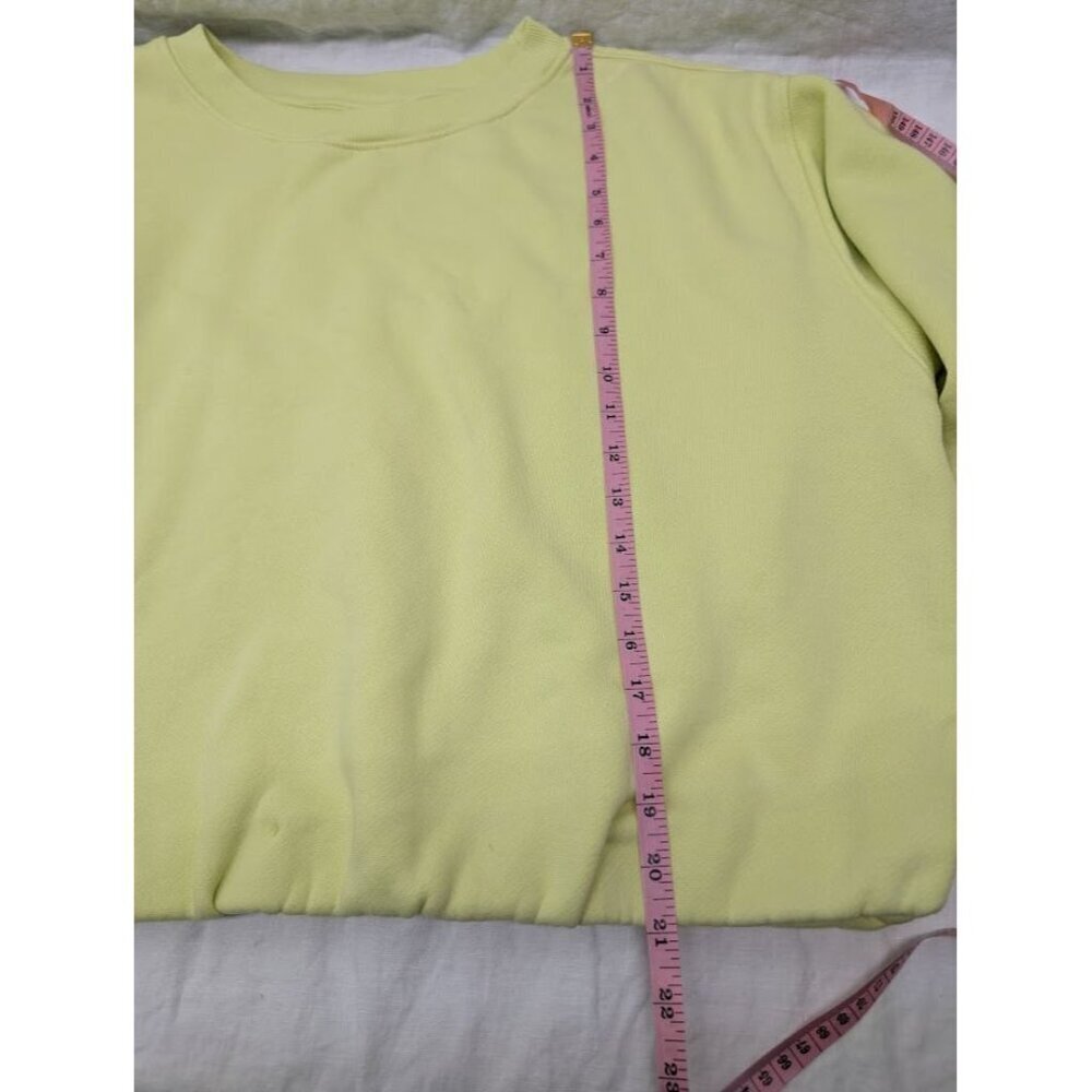 Universal Thread women's XL neon yellow cropped long sleeve sweatshirt E6 - Picture 6 of 8